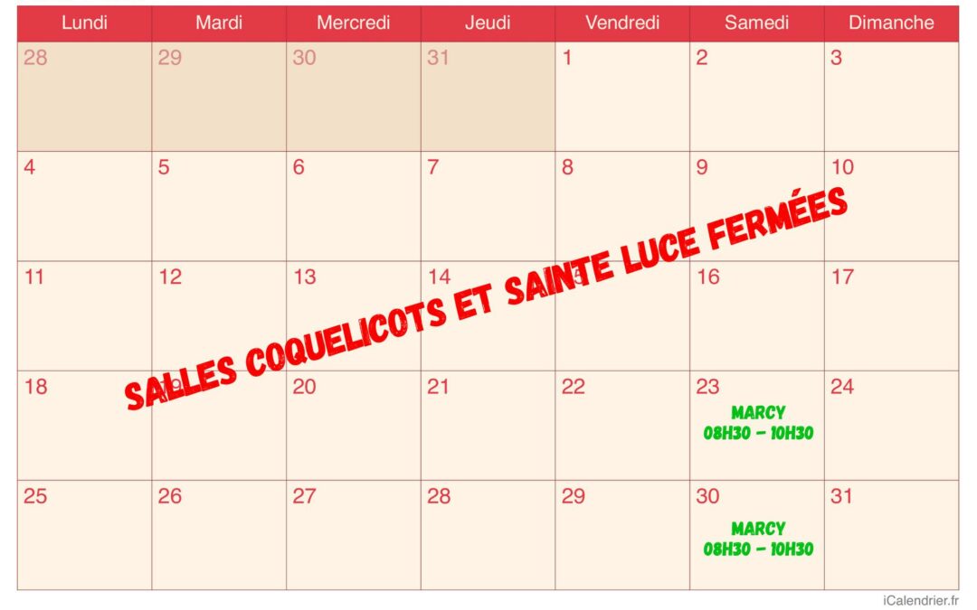 CALENDRIER AOÛT 2025